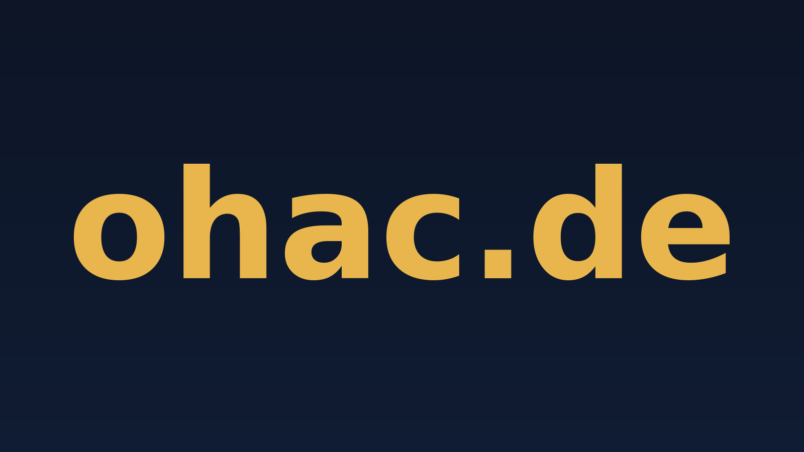 ohac.de – Domain zu verkaufen